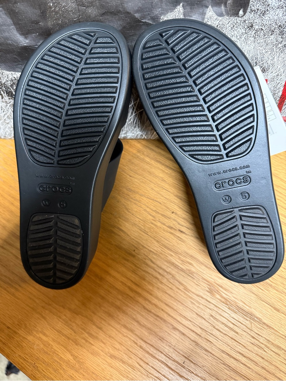 CROCS Brooklyn Buckle Black LiteRide Platform Sandals - Picture 5 of 9